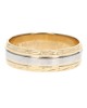 18k Yellow and Platinum Etched Band